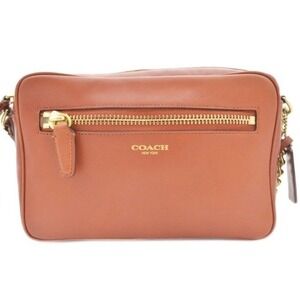 COACH 25362 LEATHER FLIGHT BAG BRASS/COGNAC